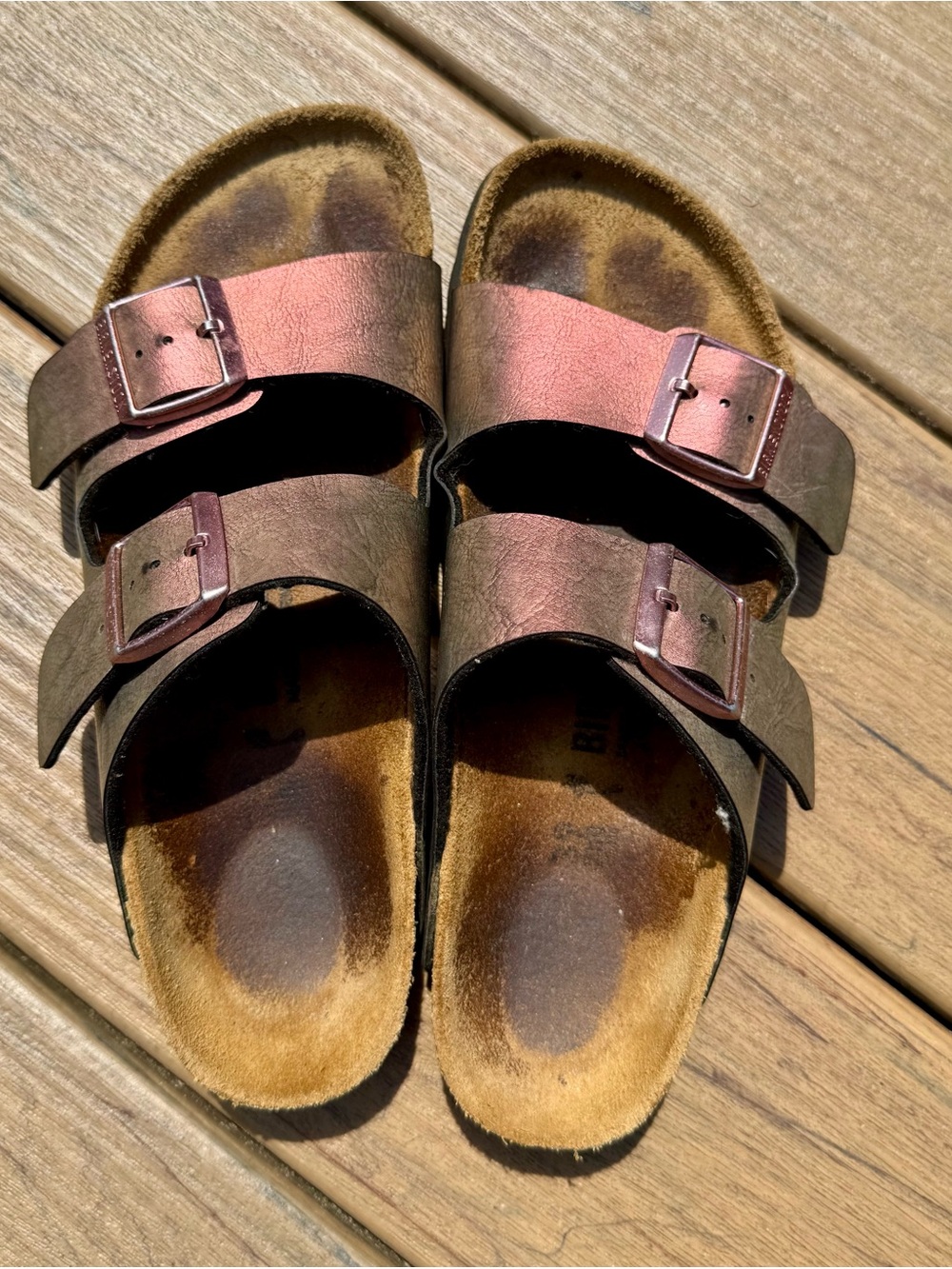 Birkenstock Arizona Metallic Antique Copper Leather Sandals EU 39 US 8 Regular